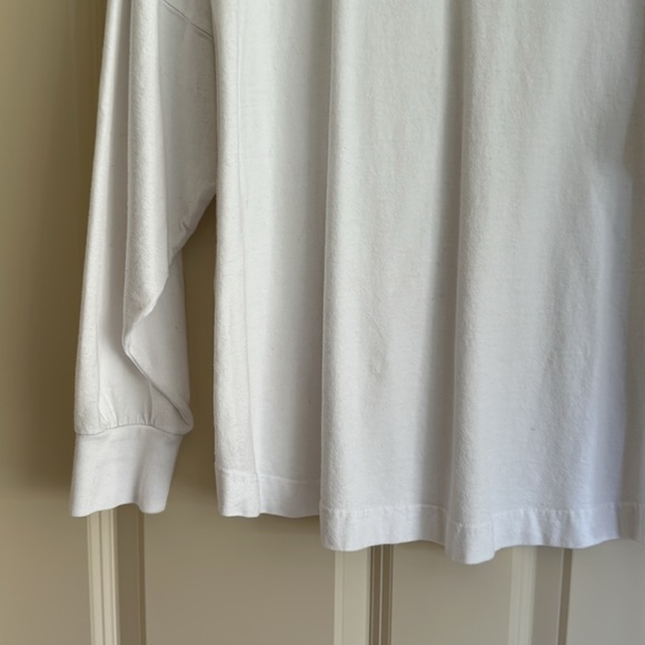 Palm Angels White Classic Logo Over T-Shirt Long Sleeve Crew Neck - Picture 7 of 13